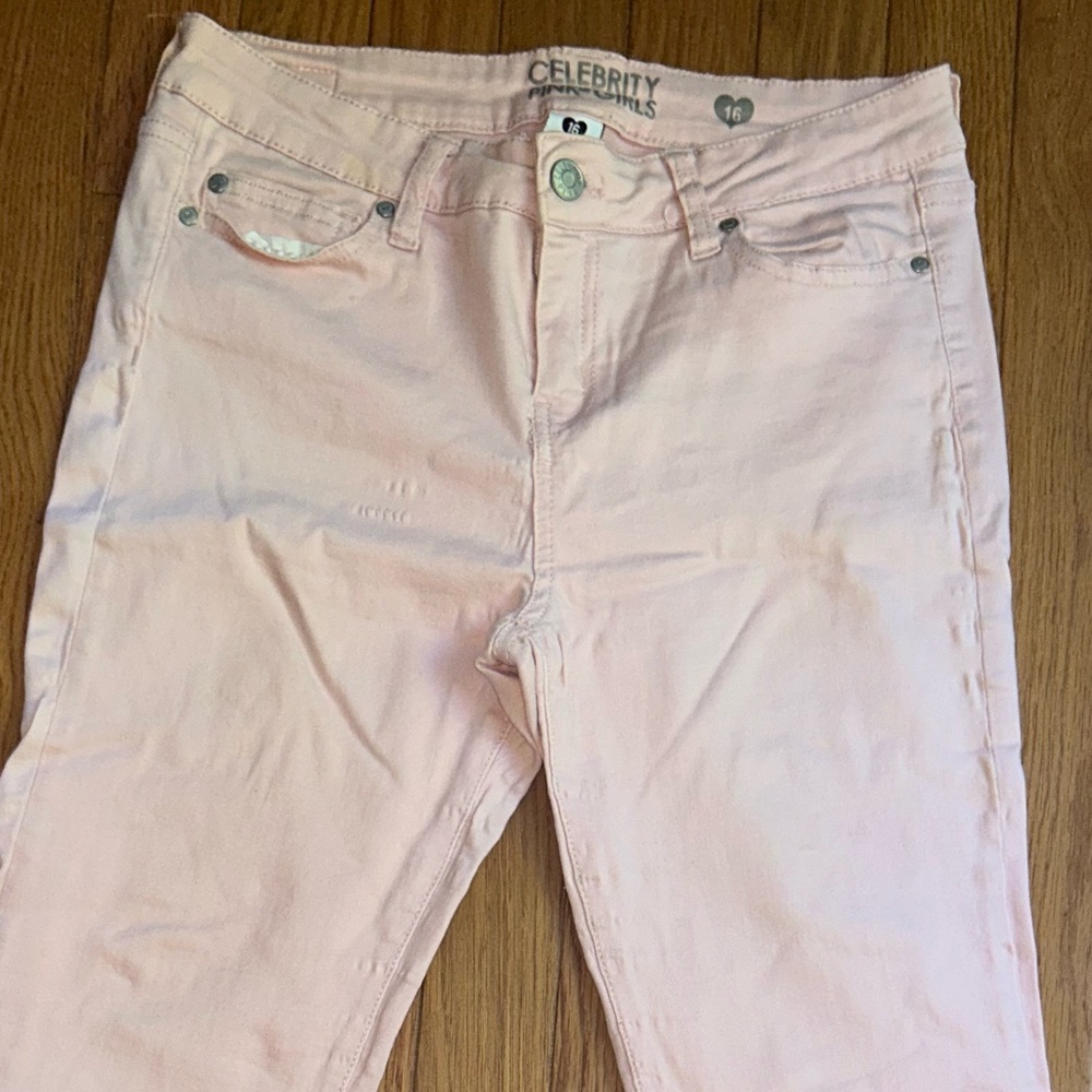 Baby pink jeans
